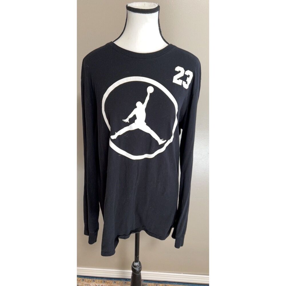 Michael Jordan 23 Jumpman Long Sleeve black t-shirt. Size L.